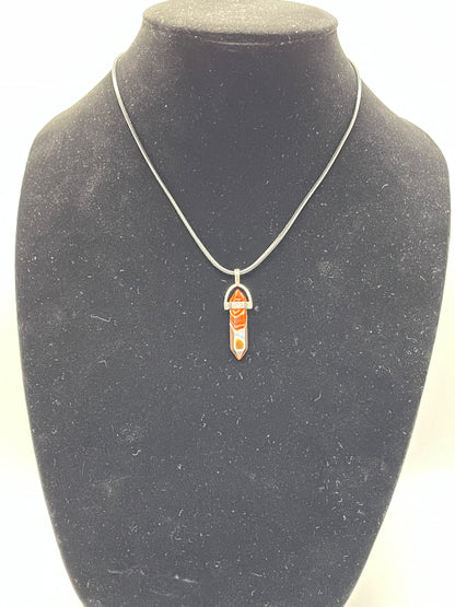 Carnelian Agate Pendant Necklace